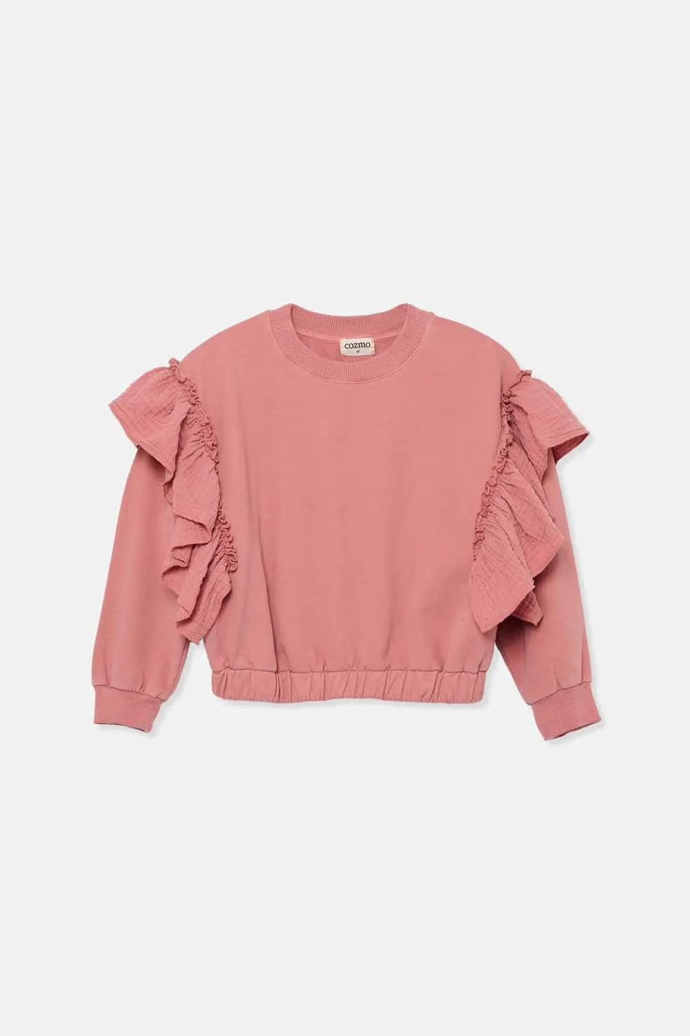 SOFT FLEECE RUFFLES SWEATSHIRT