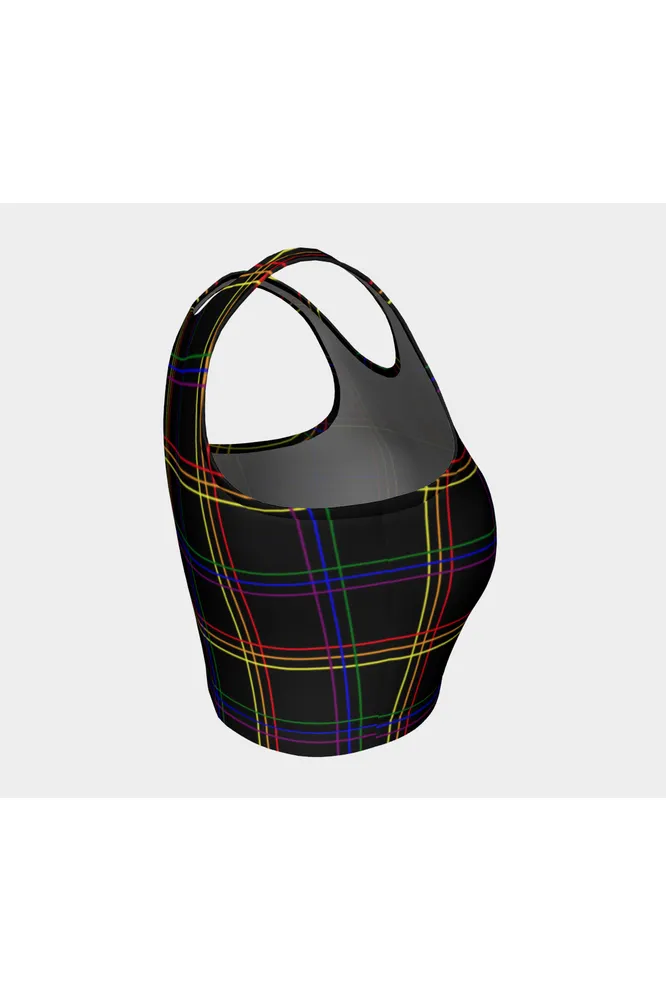 Spectral Plaid Crop Top
