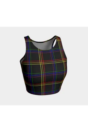 Spectral Plaid Crop Top
