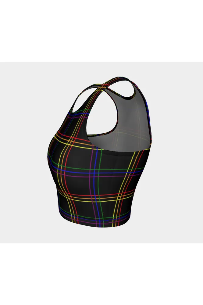 Spectral Plaid Crop Top