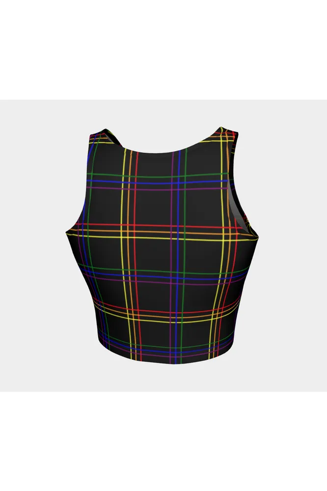 Spectral Plaid Crop Top
