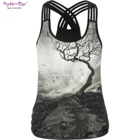Summer Women Sport Vest 3D Print Female Yoga Shirts Running Vest Training Fitness