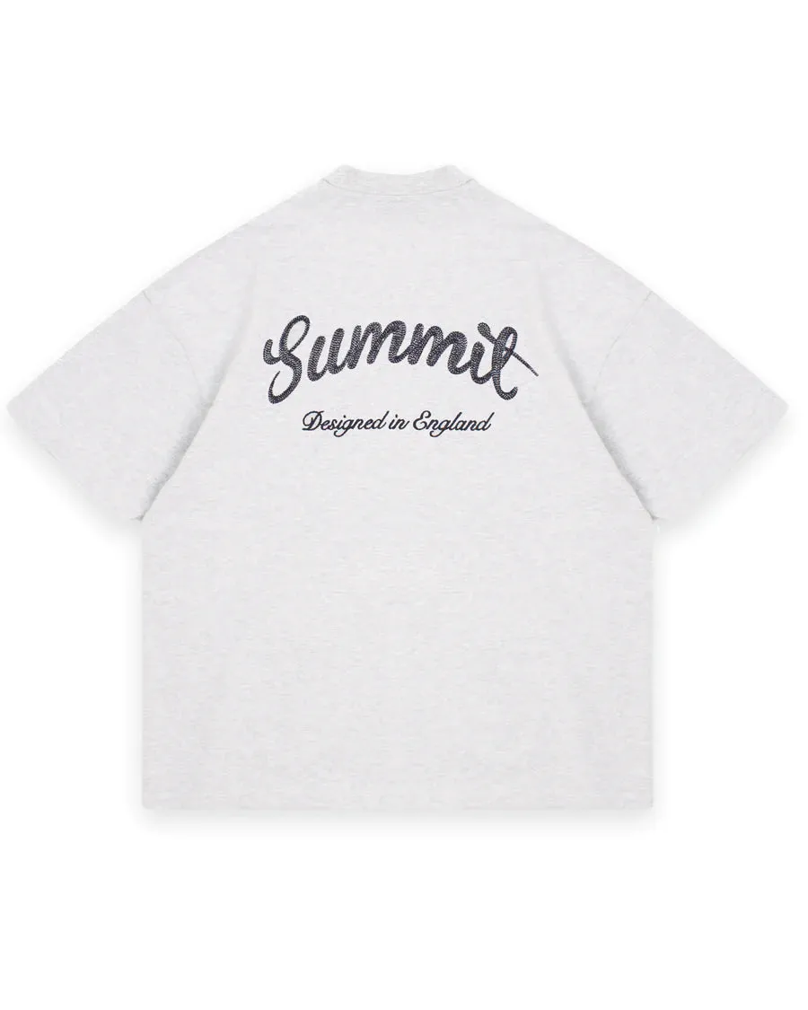 Summit T Shirt Chain Stitch Marl Grey