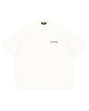 Summit T Shirt Chain Stitch Off White