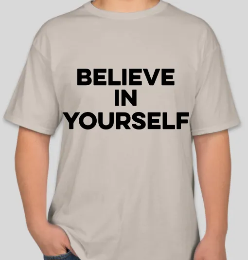 The Politicrat Daily Podcast Believe In Yourself sand unisex t-shirt