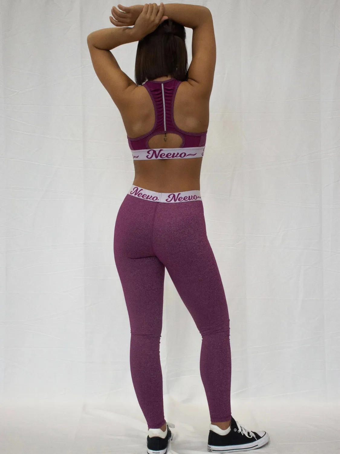 Ultra-Flex Leggings "Wine Berry with Chatelle Band"