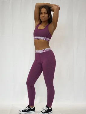 Ultra-Flex Leggings "Wine Berry with Chatelle Band"