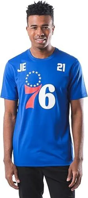 Ultra Game NBA Official Men‚Äôs Super Soft Players T-Shirt - Unisex, Philadelphia 76ers - Joel Embiid, Team Color|Philadelphia 76ers