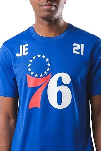 Ultra Game NBA Official Men‚Äôs Super Soft Players T-Shirt - Unisex, Philadelphia 76ers - Joel Embiid, Team Color|Philadelphia 76ers