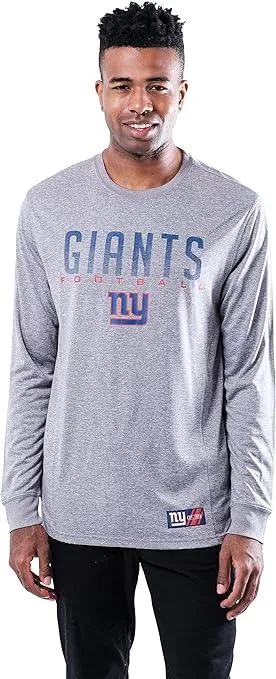 Ultra Game NFL Official Adults Super Soft Game Day Long Sleeve T-Shirt - Unisex New York Giants|New York Giants
