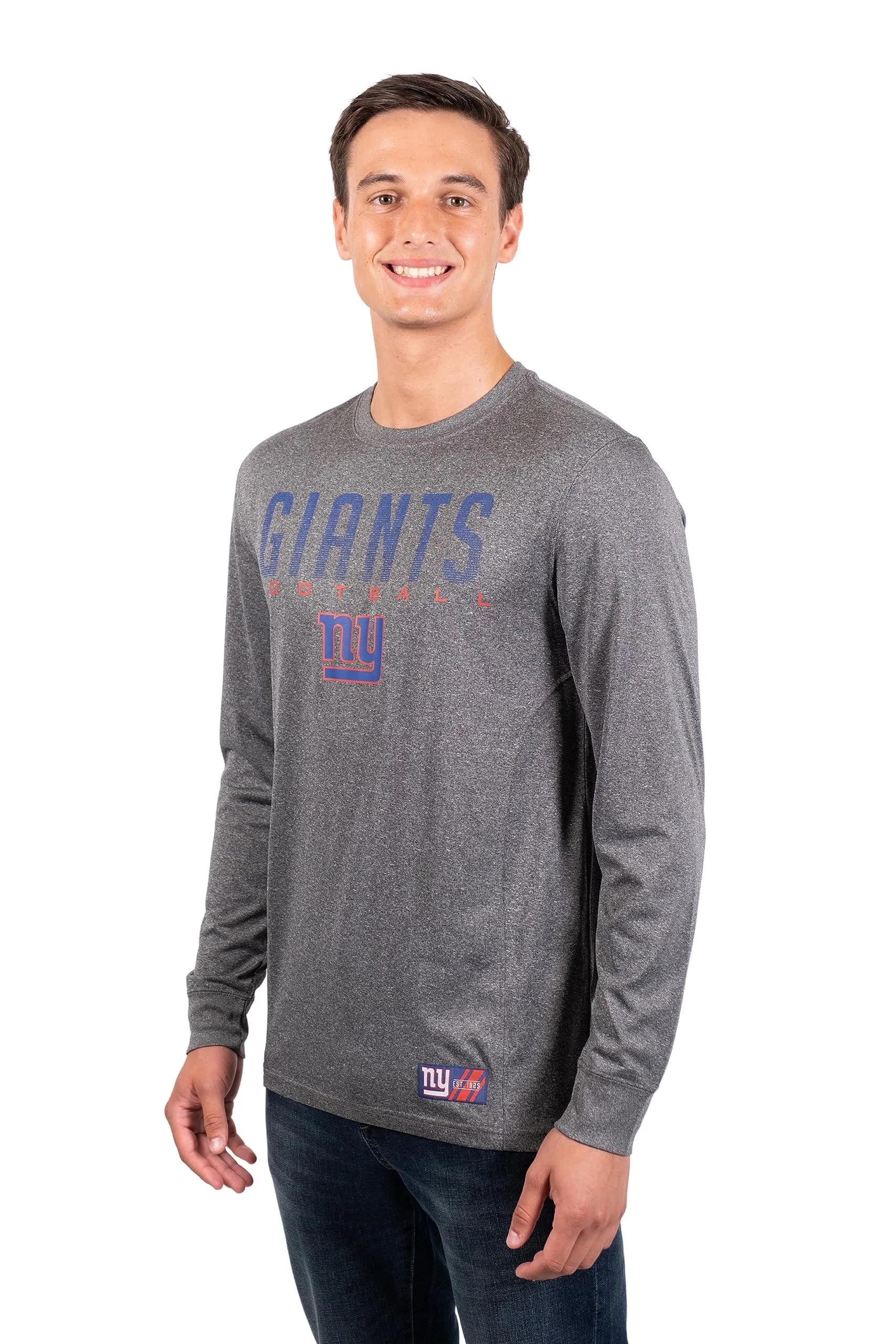 Ultra Game NFL Official Adults Super Soft Game Day Long Sleeve T-Shirt - Unisex New York Giants|New York Giants