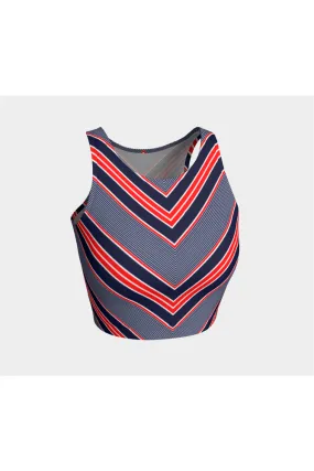 V-Striped Athletic Top