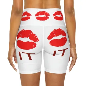 Valentine Gift, Kiss It, High Waisted Yoga Shorts