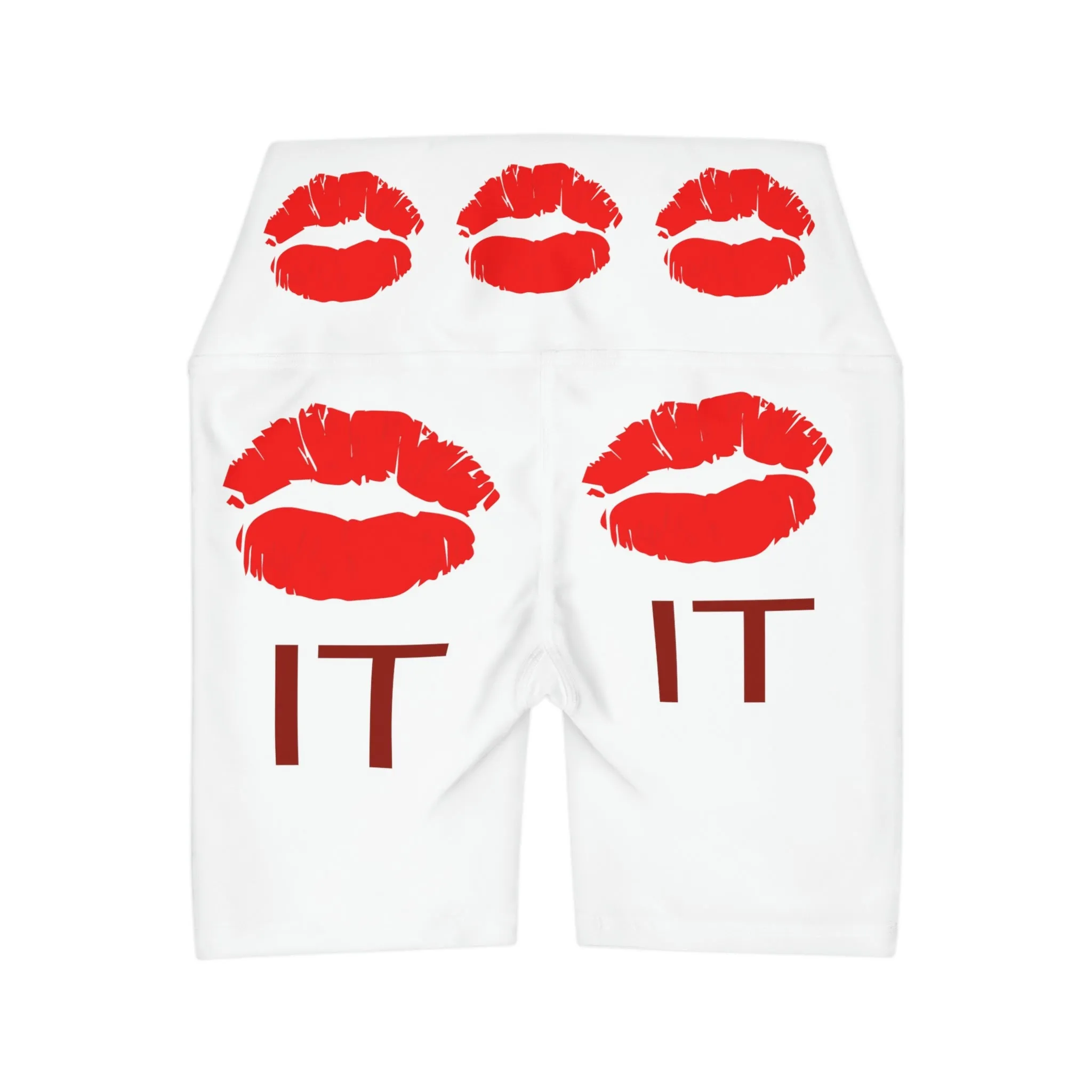 Valentine Gift, Kiss It, High Waisted Yoga Shorts