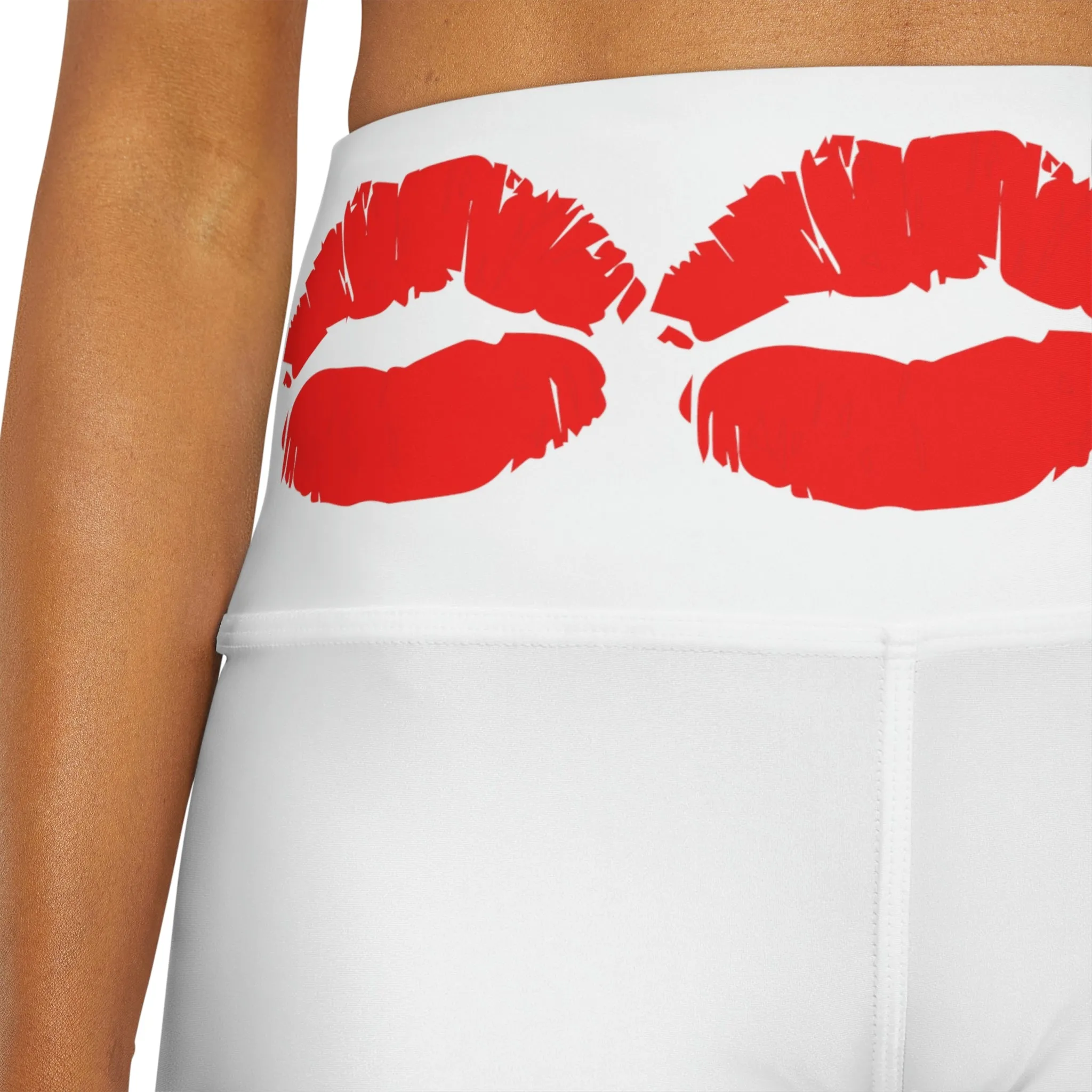 Valentine Gift, Kiss It, High Waisted Yoga Shorts