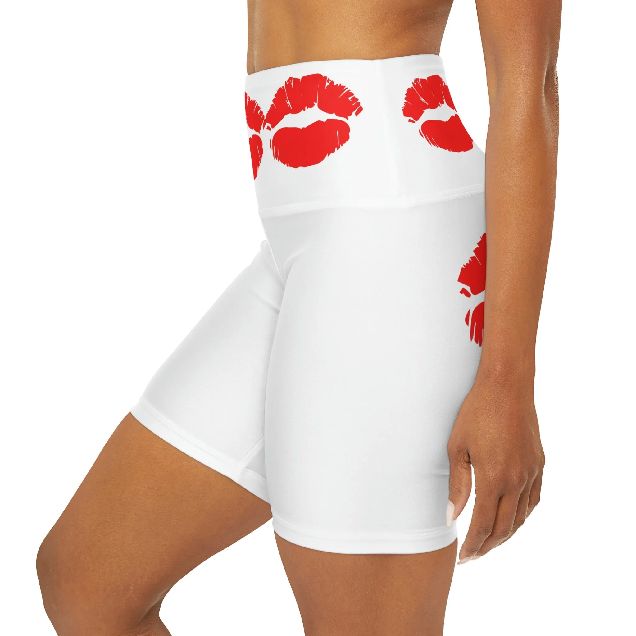 Valentine Gift, Kiss It, High Waisted Yoga Shorts