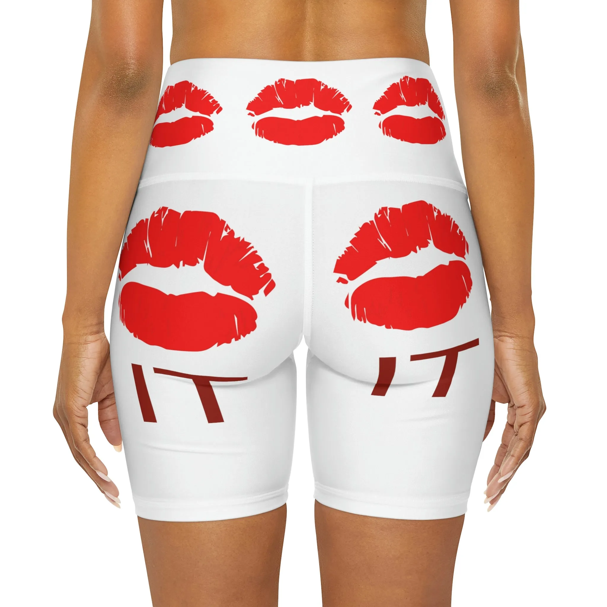 Valentine Gift, Kiss It, High Waisted Yoga Shorts