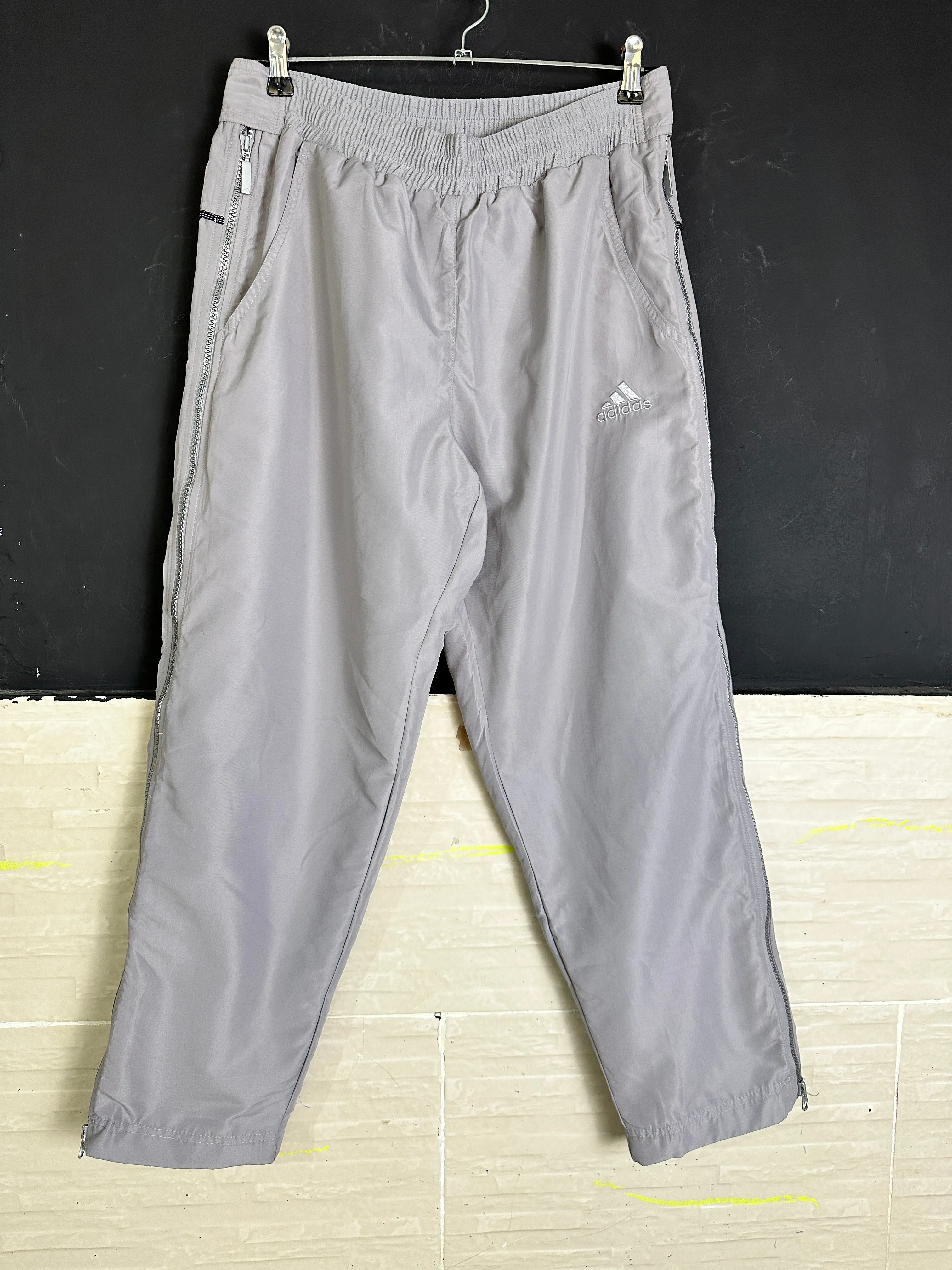 Vintage Adidas Track Pants With Side Zippers
