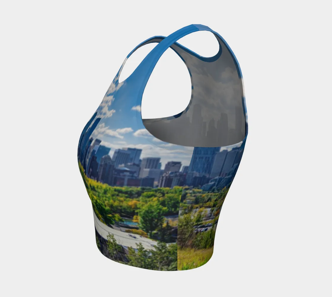 Women's Athletic Crop Top - Downtown Calgary McHugh Bluff Fall