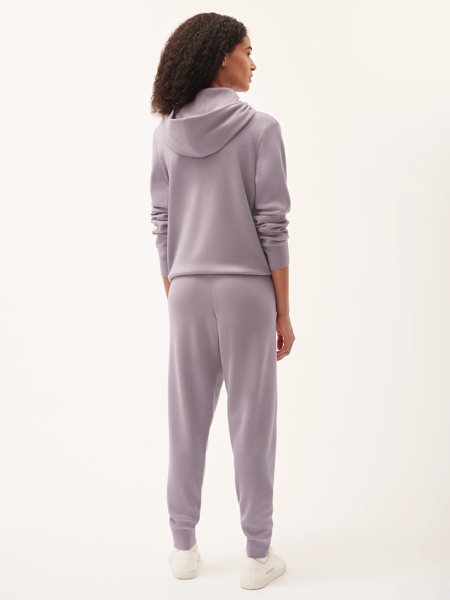 Womens DNA Regenerative Merino Wool Track Pants—raisin purple