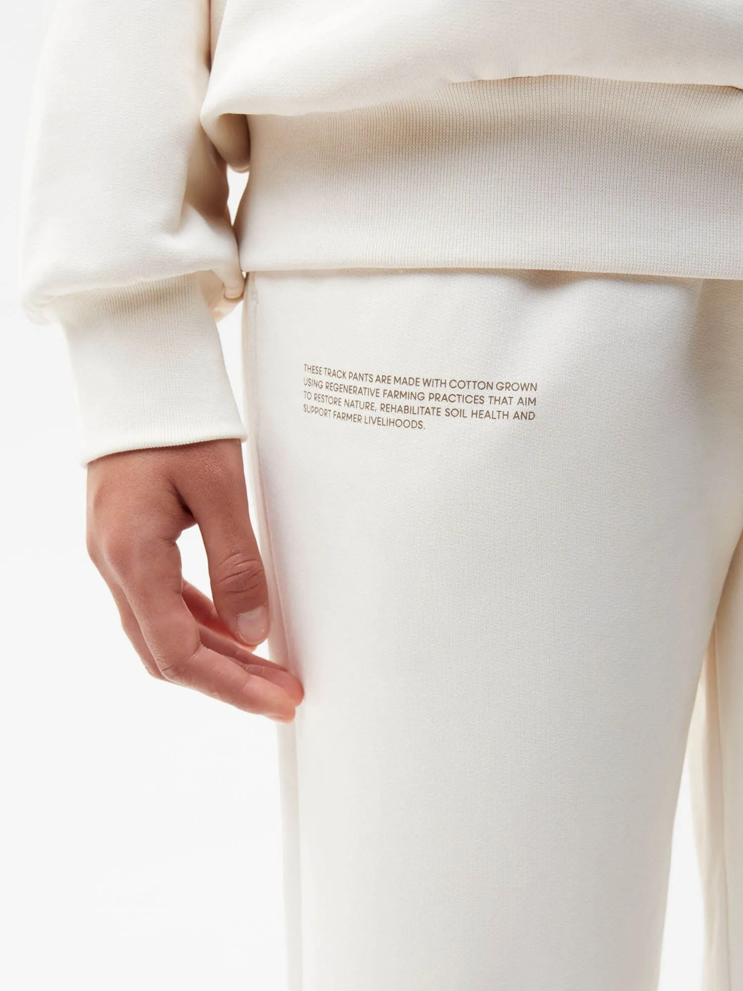 Womens In Conversion Cotton Track Pants—cotton white