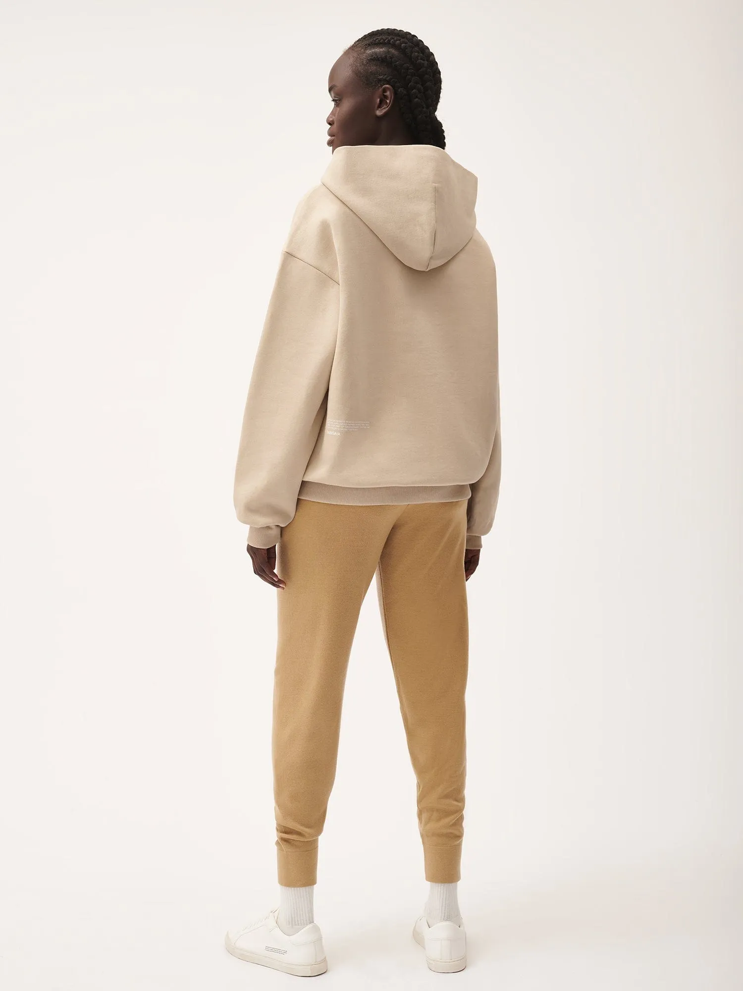 Womens Regenerative Merino Wool Track Pants—camel