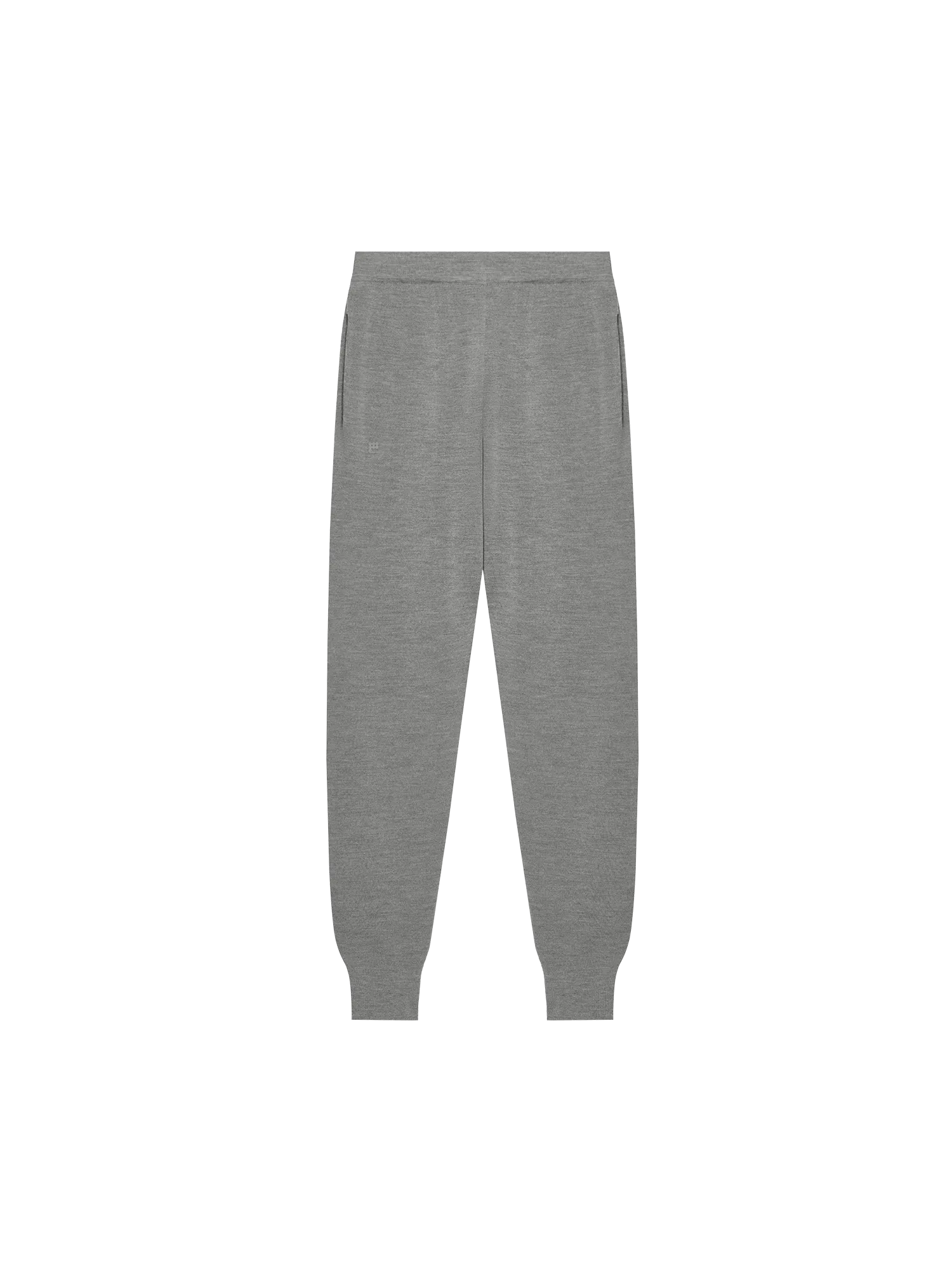 Womens Regenerative Merino Wool Track Pants—grey marl