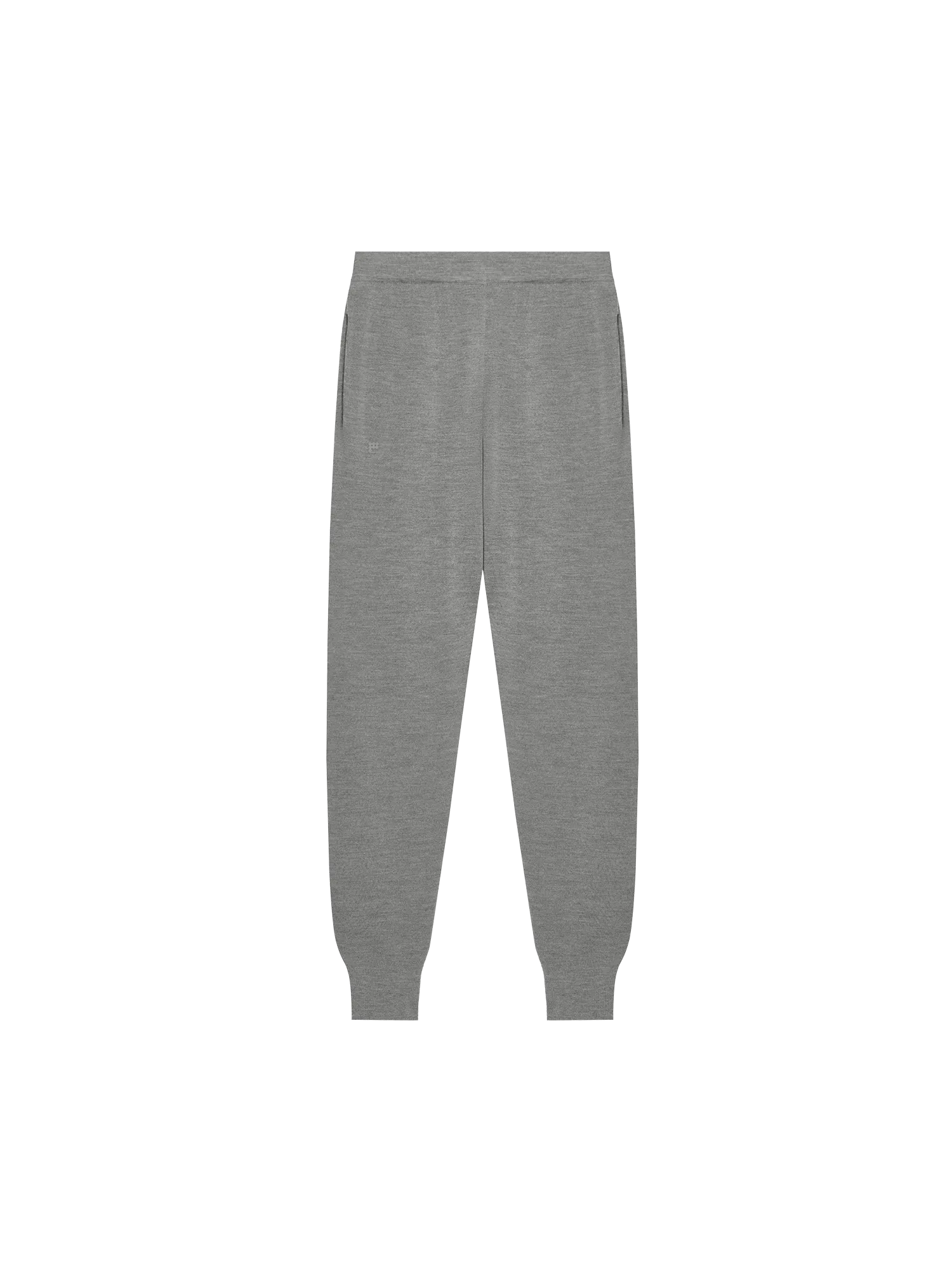 Womens Regenerative Merino Wool Track Pants—grey marl