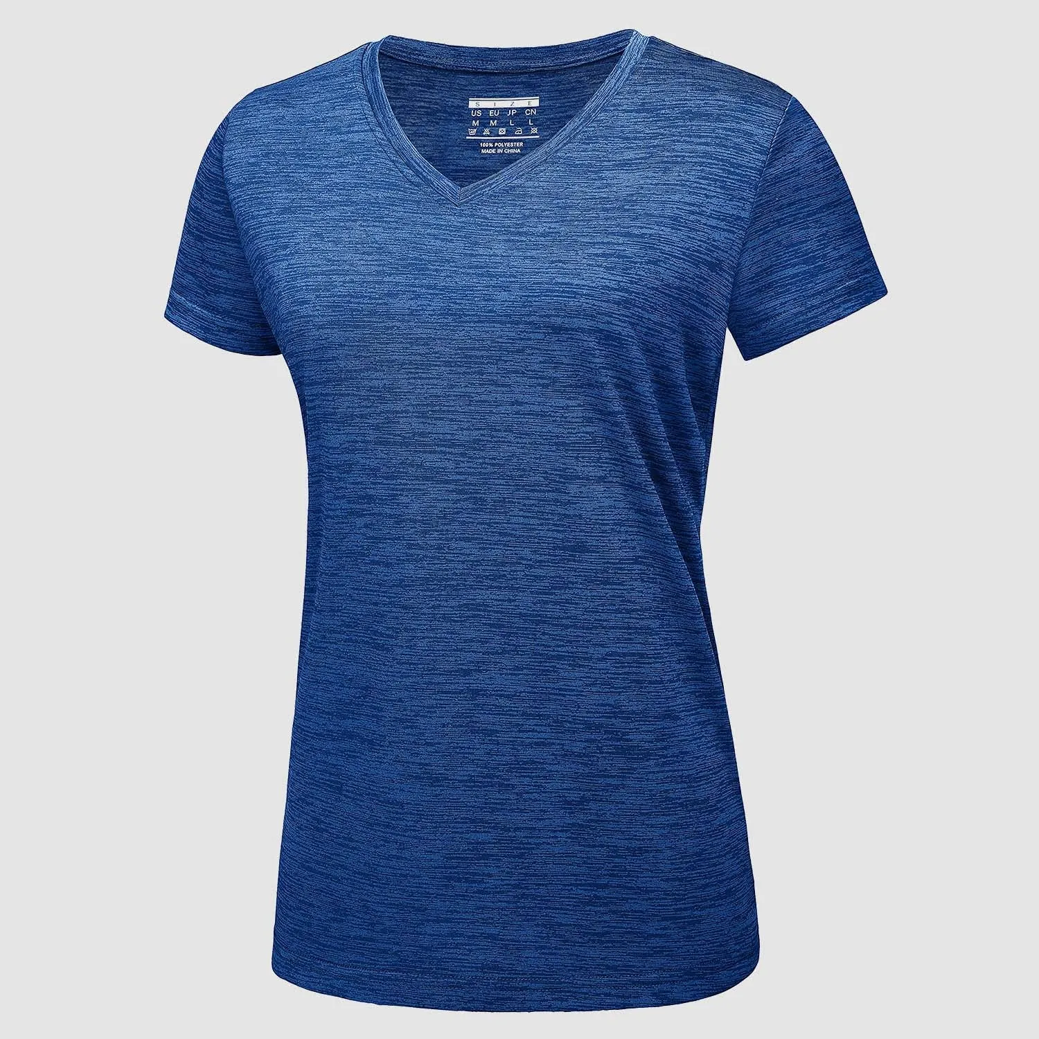 Women's V Neck T-shirt Moisture Wicking Yoga Shirts Quick Dry Athletic Top