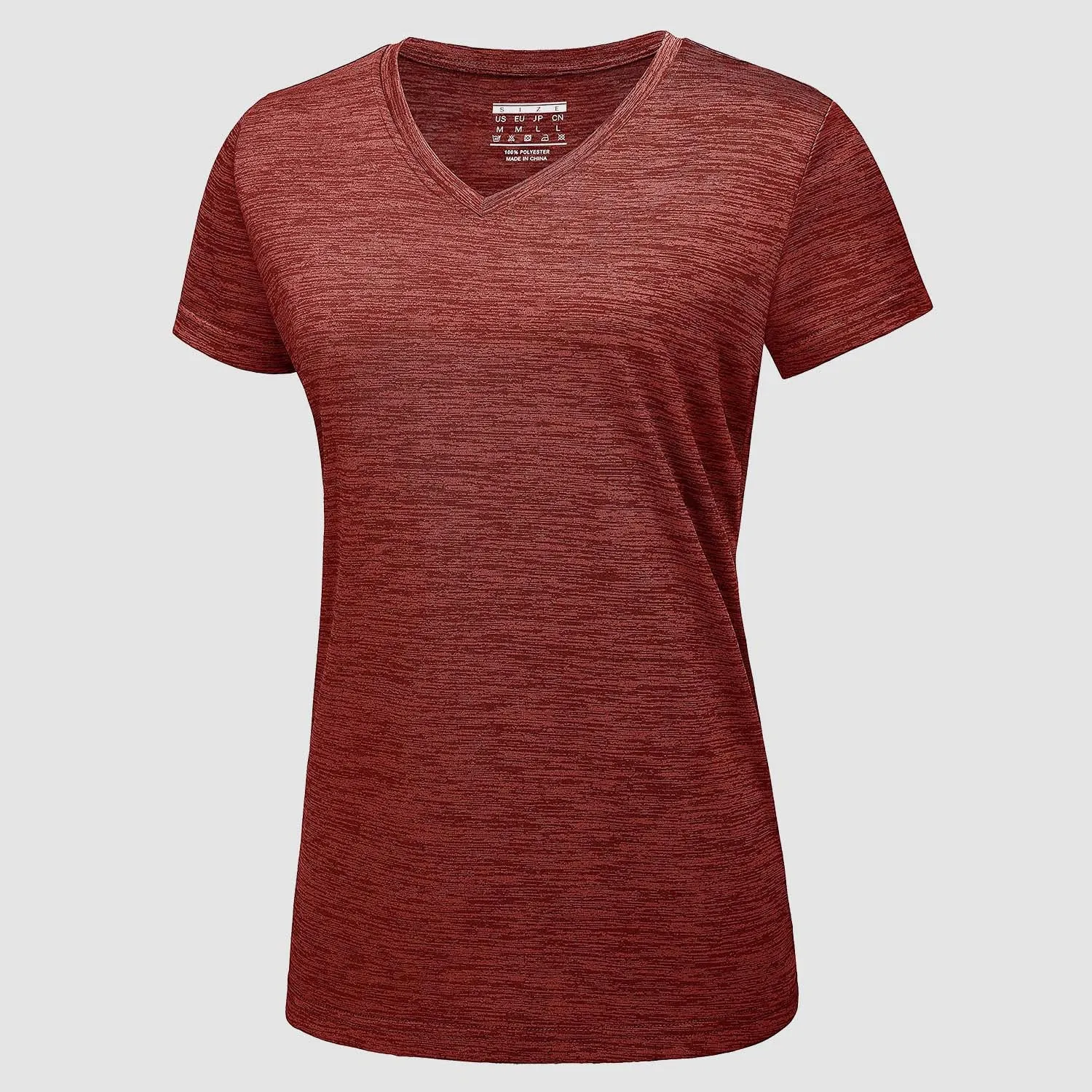 Women's V Neck T-shirt Moisture Wicking Yoga Shirts Quick Dry Athletic Top