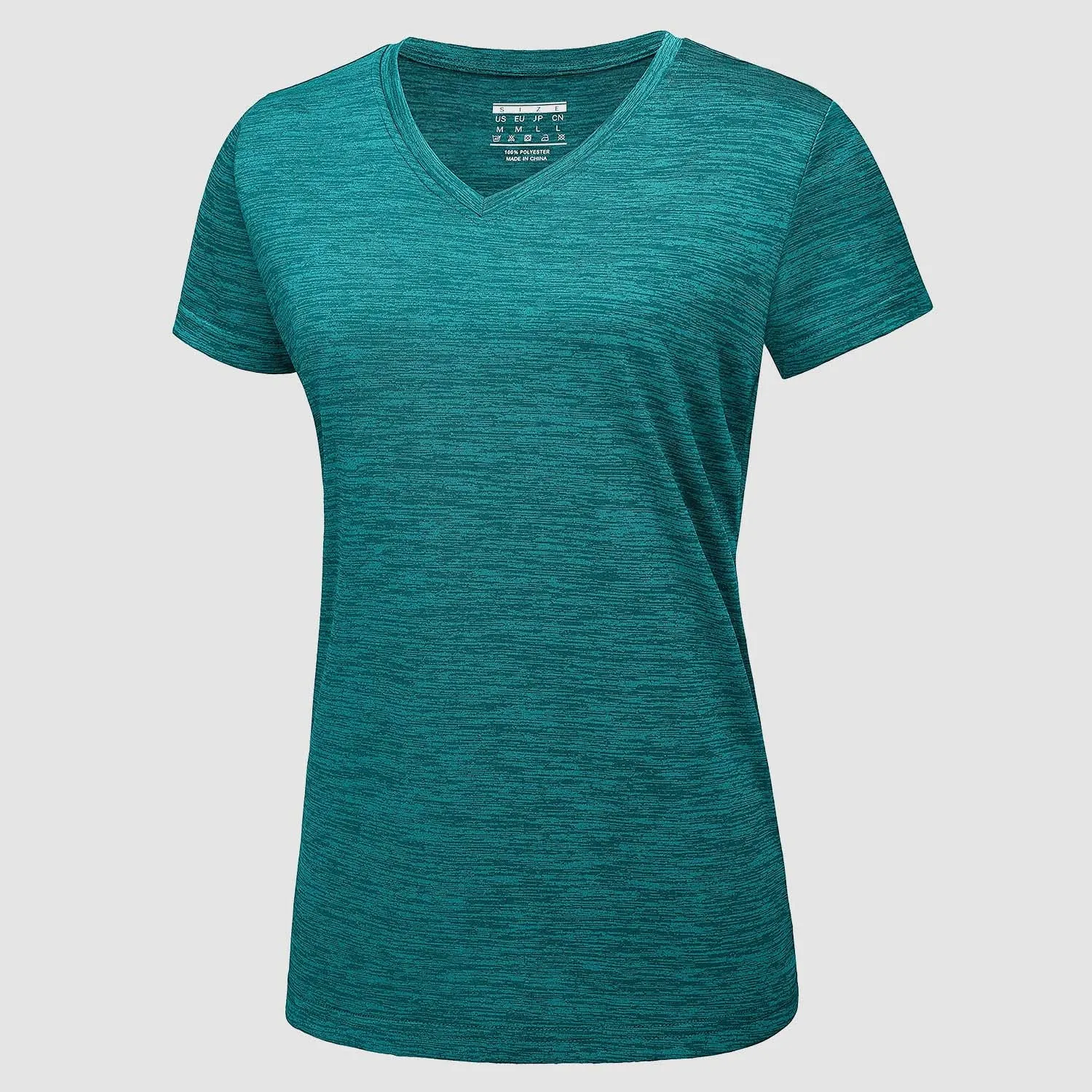 Women's V Neck T-shirt Moisture Wicking Yoga Shirts Quick Dry Athletic Top