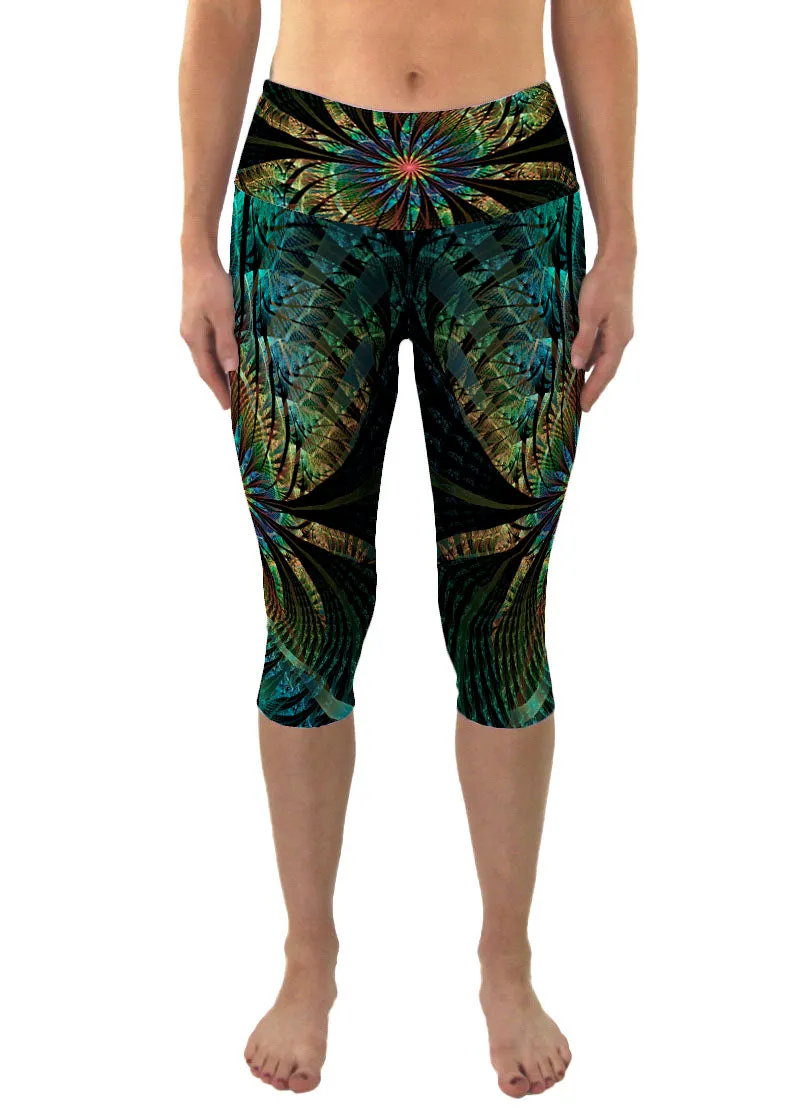 Yoga Cropped Leggings | Festival Clothing | Rave Pants | PaonPaon