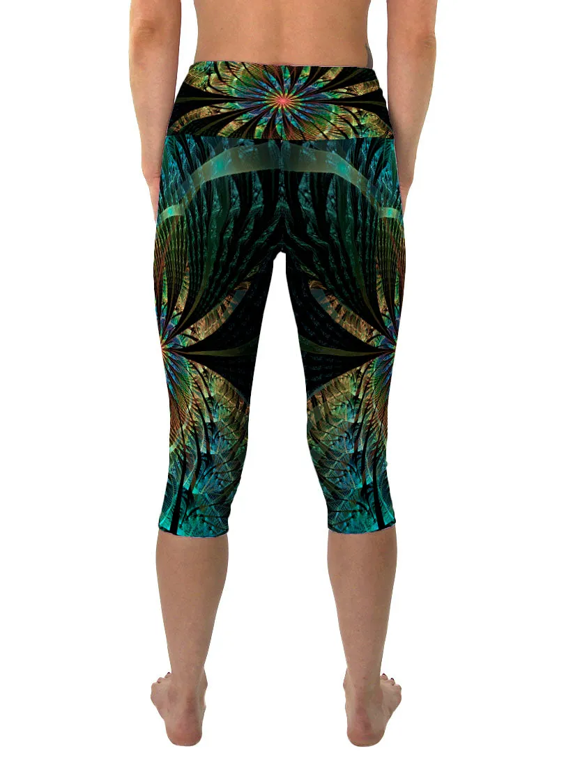 Yoga Cropped Leggings | Festival Clothing | Rave Pants | PaonPaon