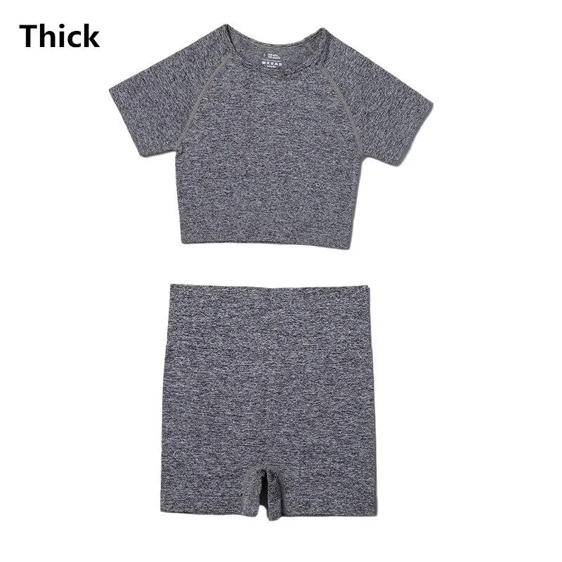 Yoga Gym Set Tops T-shirt Bra Legging Sport Set For Women